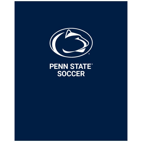 navy folder with Penn State Soccer below Athletic Logo